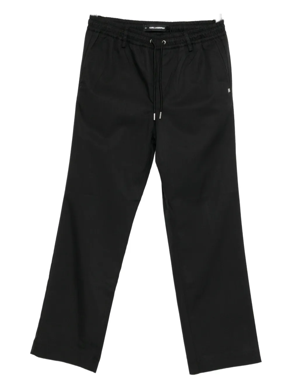 Karl Lagerfeld logo-plaqued straight-leg trousers - Nero