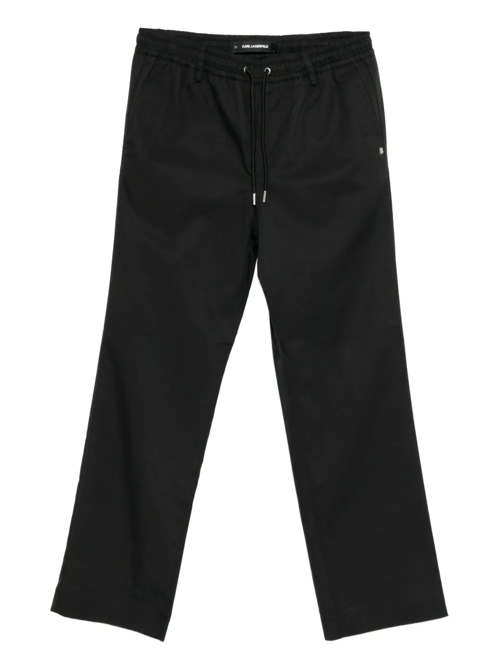 Karl Lagerfeld logo-plaqued straight-leg trousers - Nero