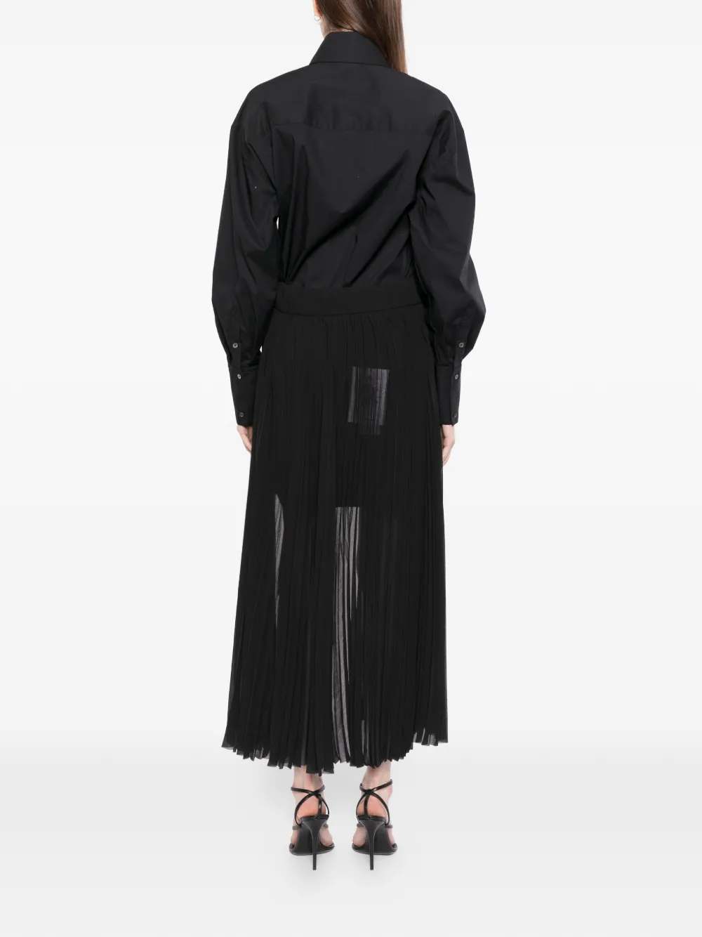 Karl Lagerfeld Geplooide shirtjurk Zwart