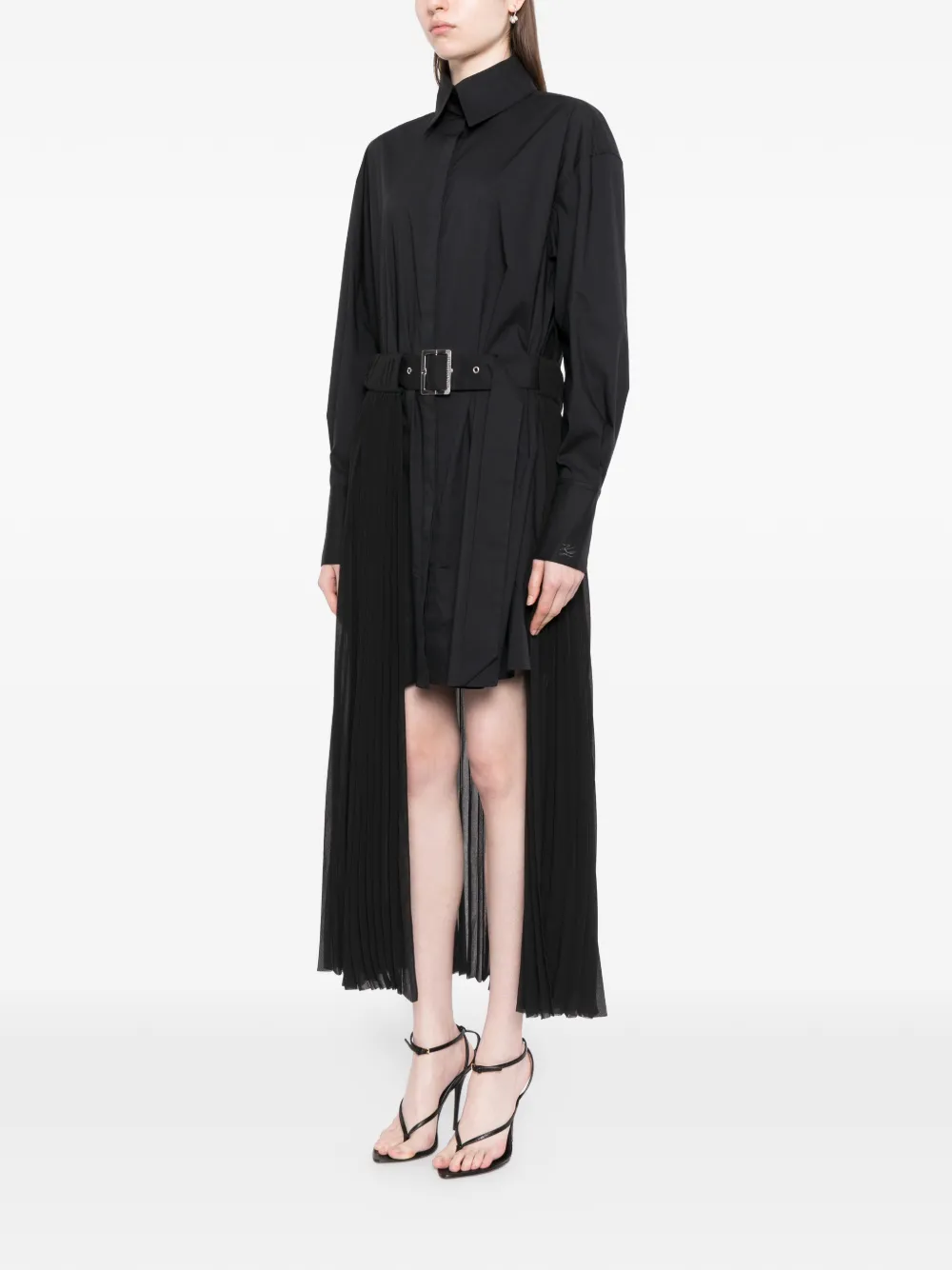 Karl Lagerfeld Geplooide shirtjurk Zwart