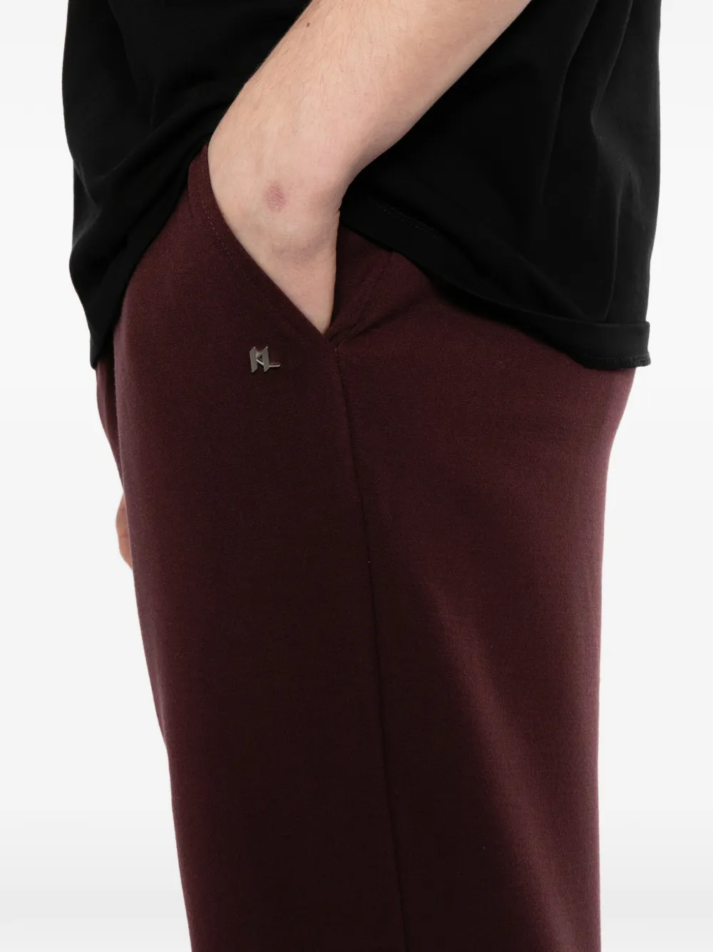 Karl Lagerfeld Broek met logoplakkaat Rood