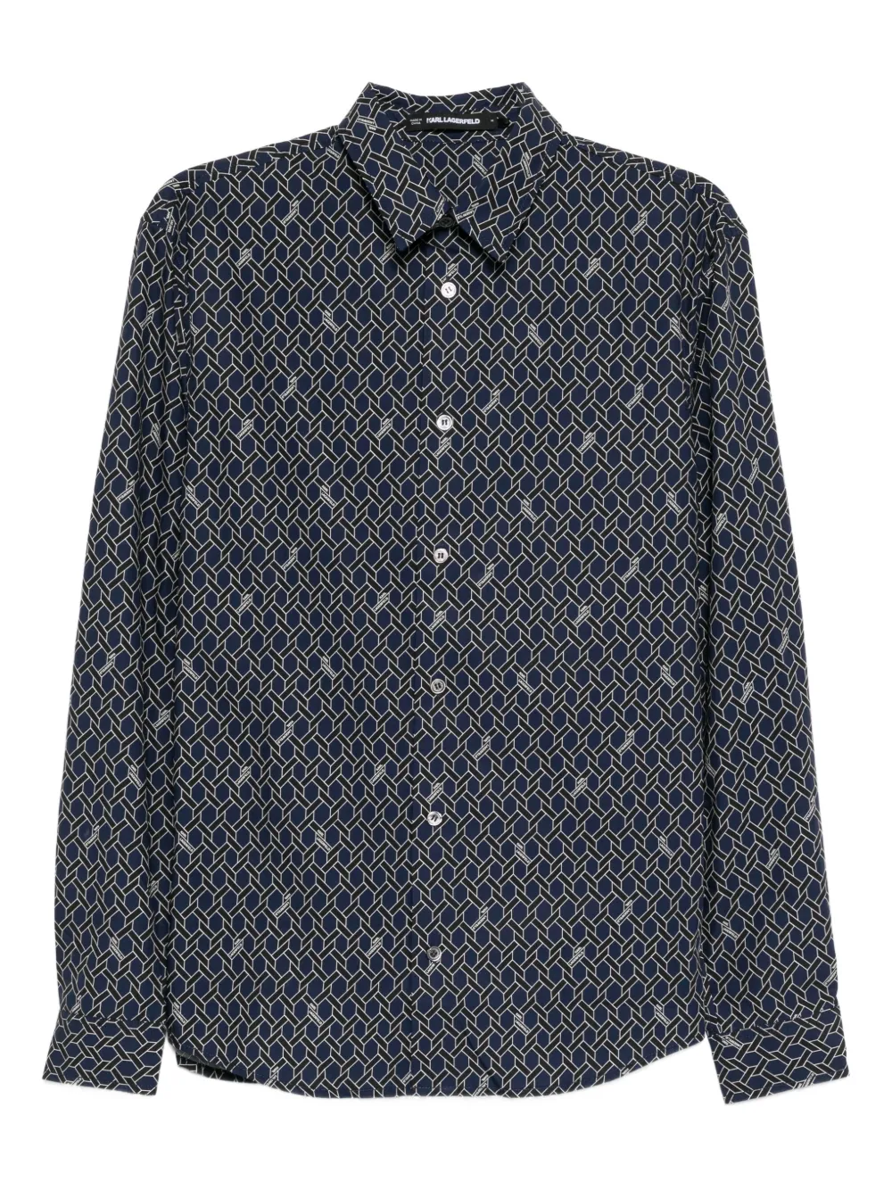 Karl Lagerfeld Aop Lslv shirt - Blu