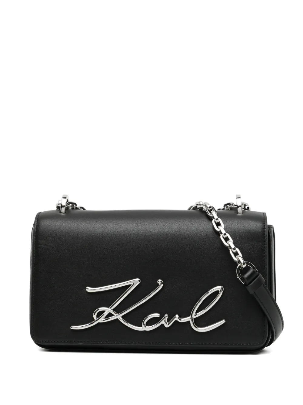 Karl Lagerfeld signature chain cross body bag - Nero