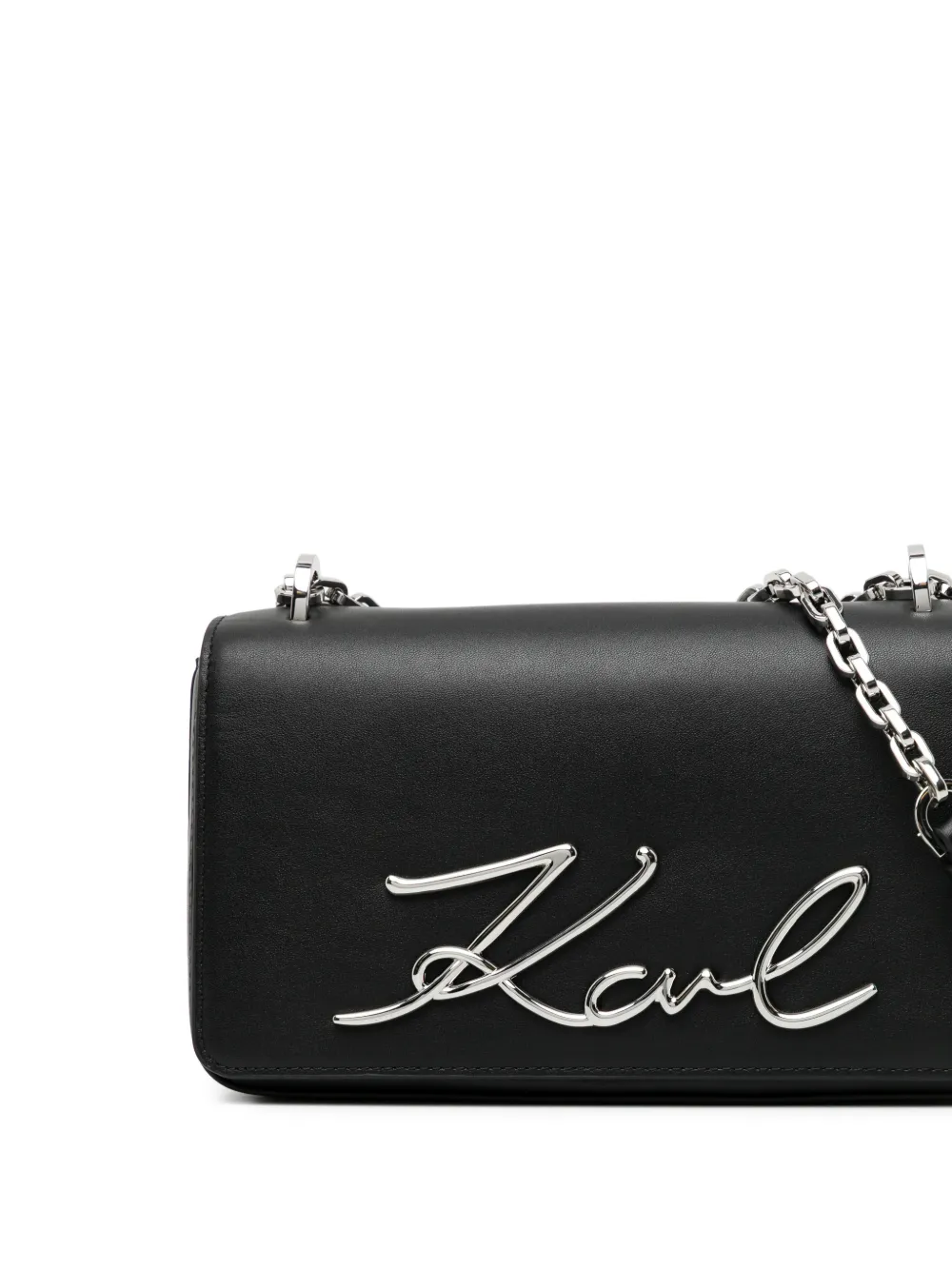 Karl Lagerfeld Signature crossbodytas met ketting Zwart