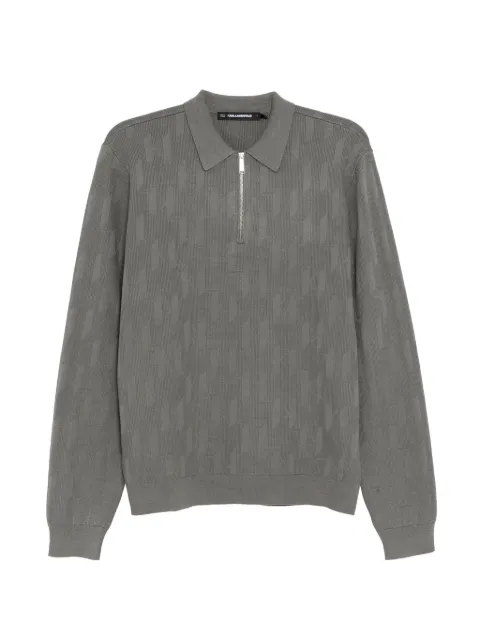 Karl Lagerfeld monogram zipped sweater