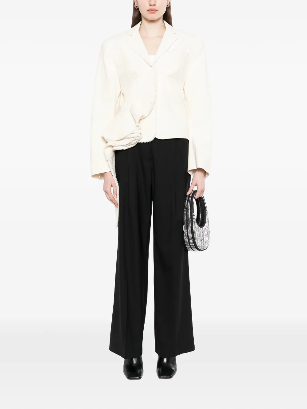 Karl Lagerfeld Pantalon met logo tailleband Zwart
