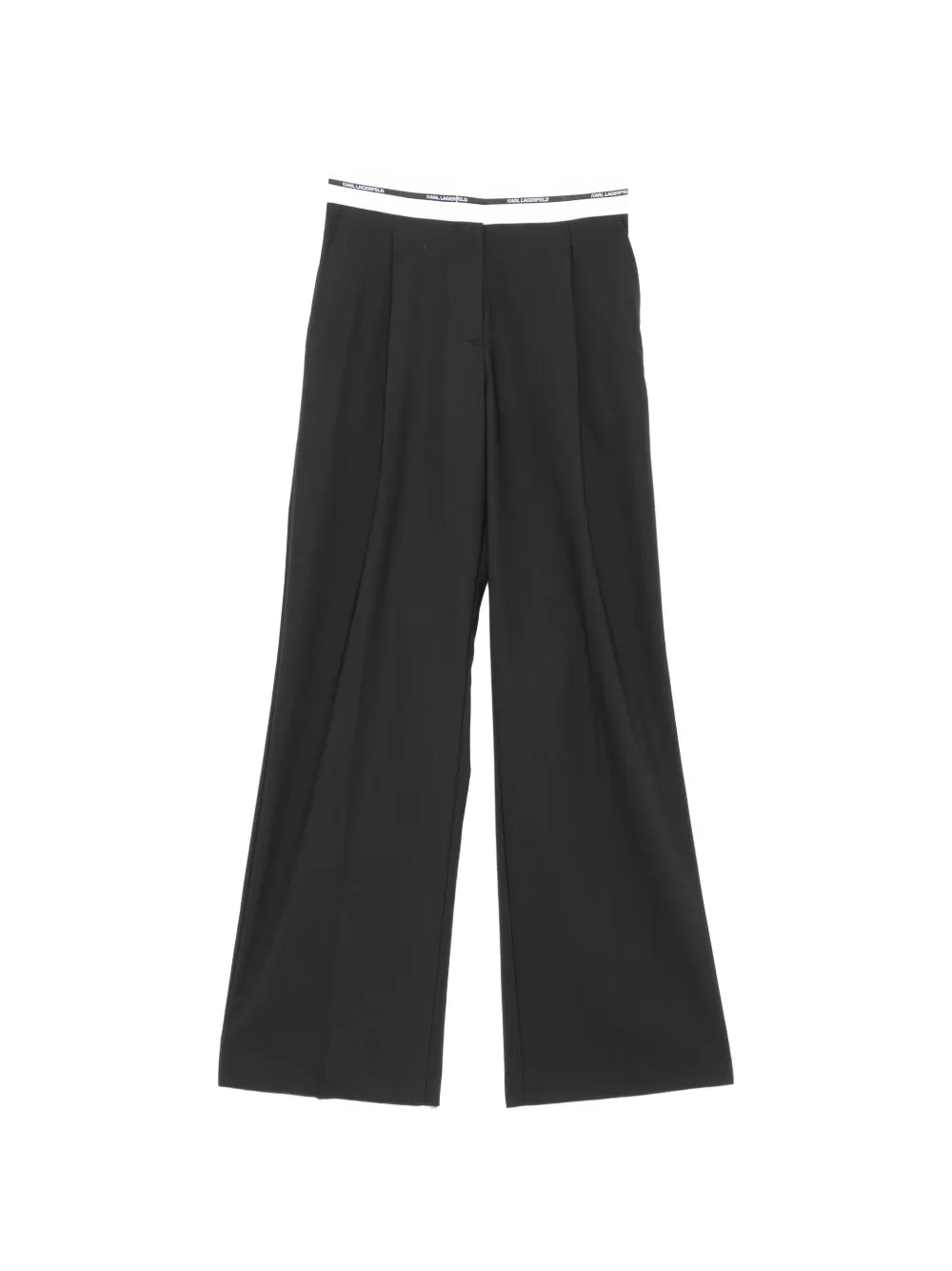 Karl Lagerfeld logo-waistband trousers - Nero