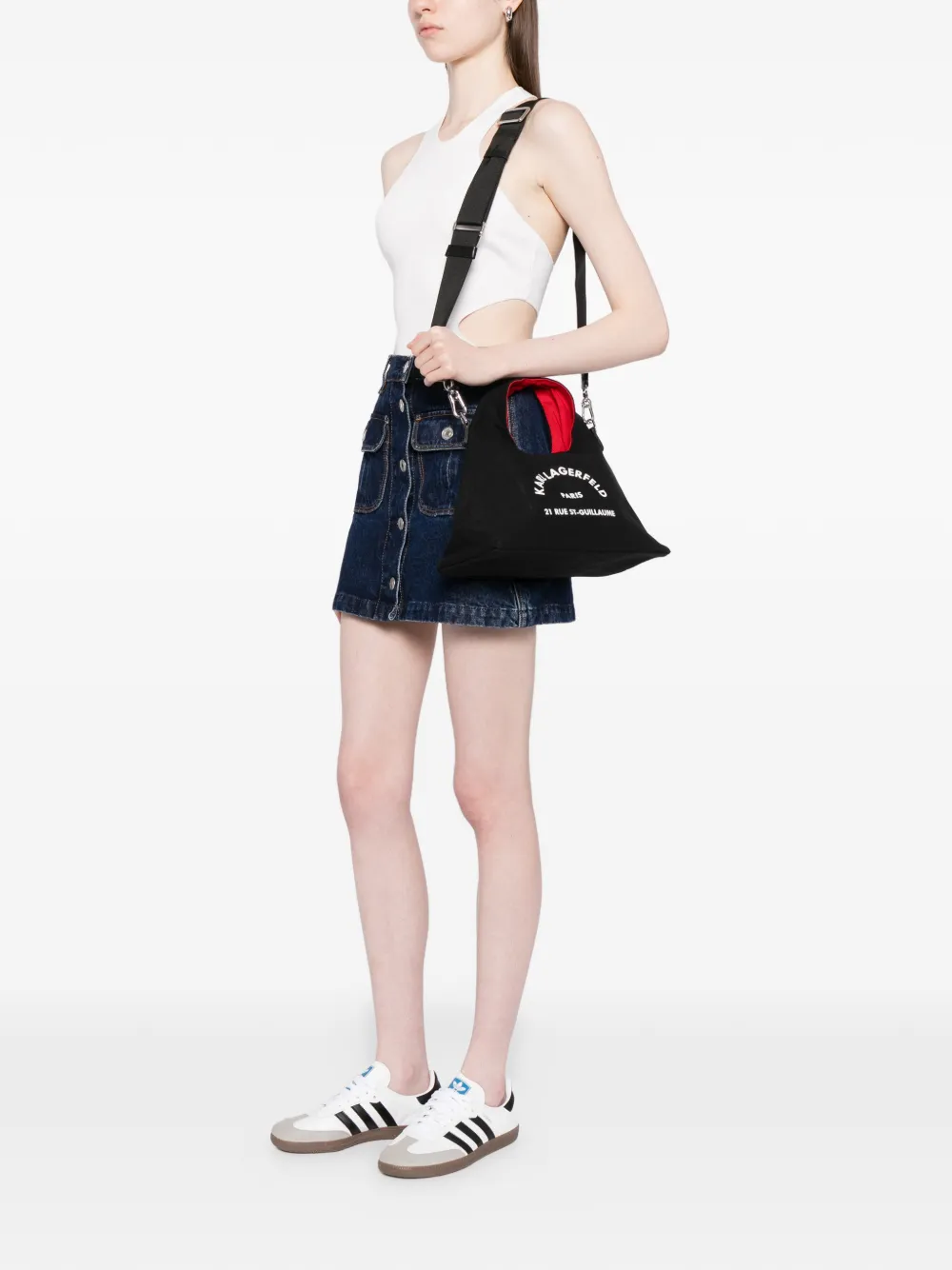 Karl Lagerfeld Karg Sling kleine schoudertas - Zwart