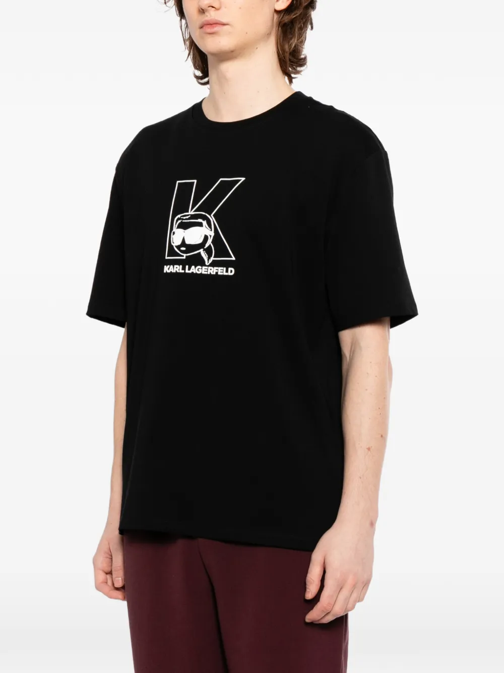 Karl Lagerfeld Ikon T-shirt Zwart