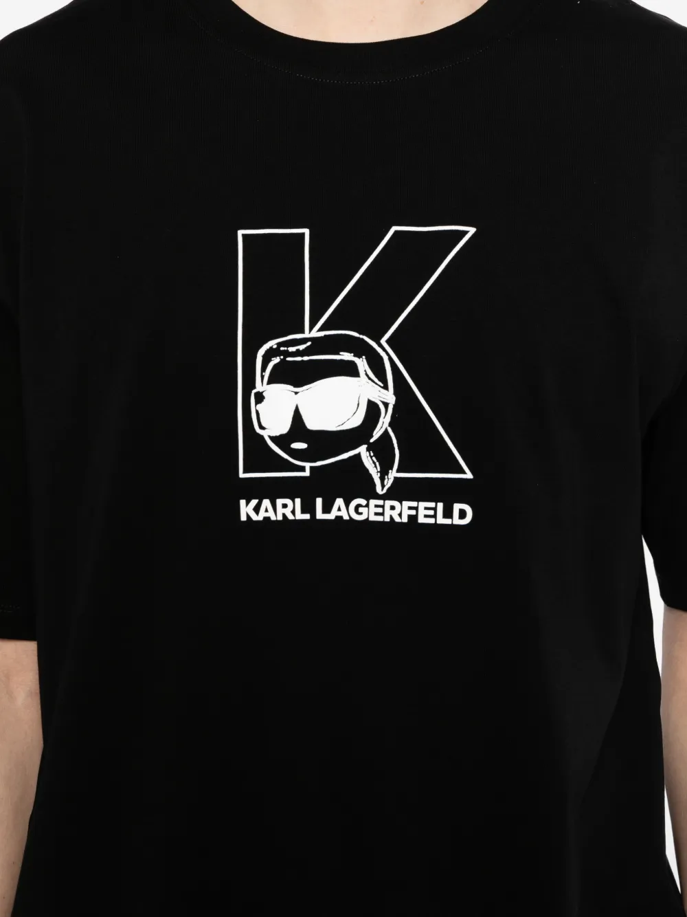 Karl Lagerfeld Ikon T-shirt Zwart
