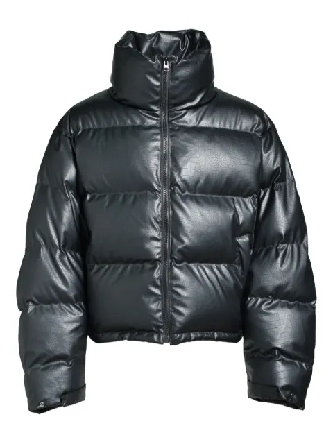 BREATH croc-embossed padded jacket