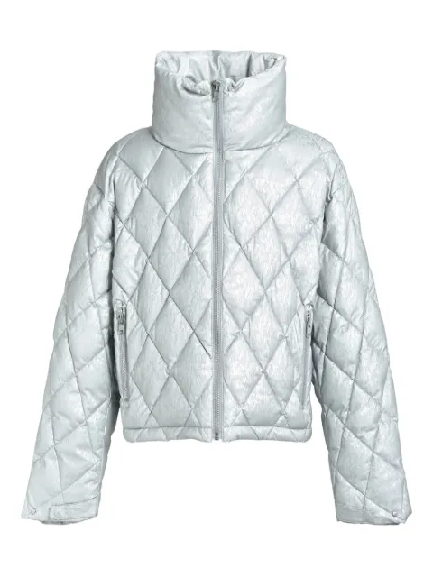 BREATH quilted zip-up jacket