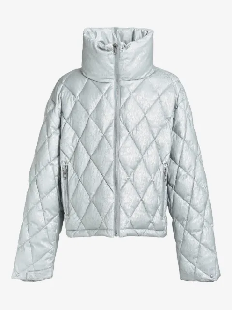 BREATH quilted zip-up jacket