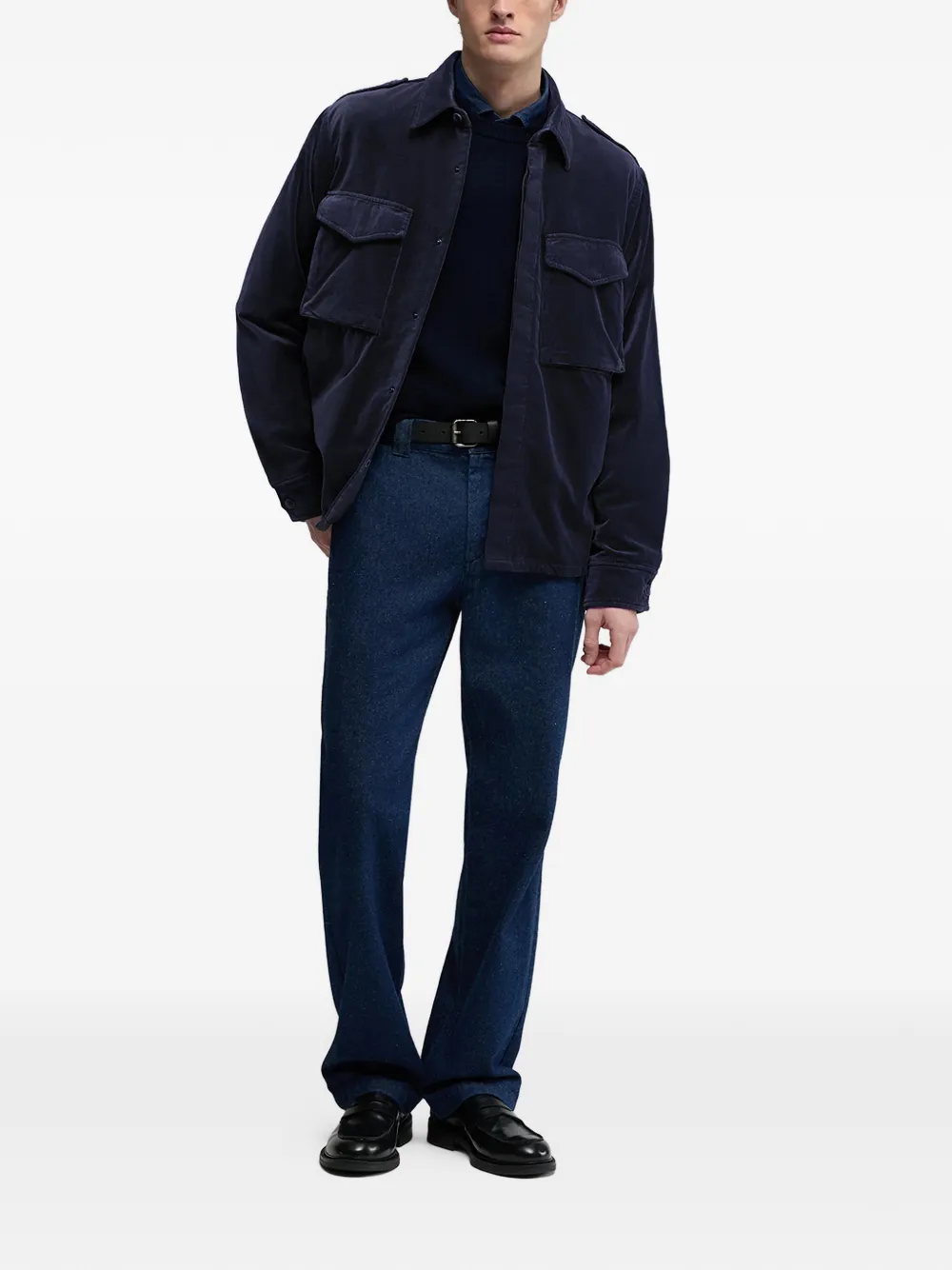 ASPESI flap-pocket shirt - Blauw