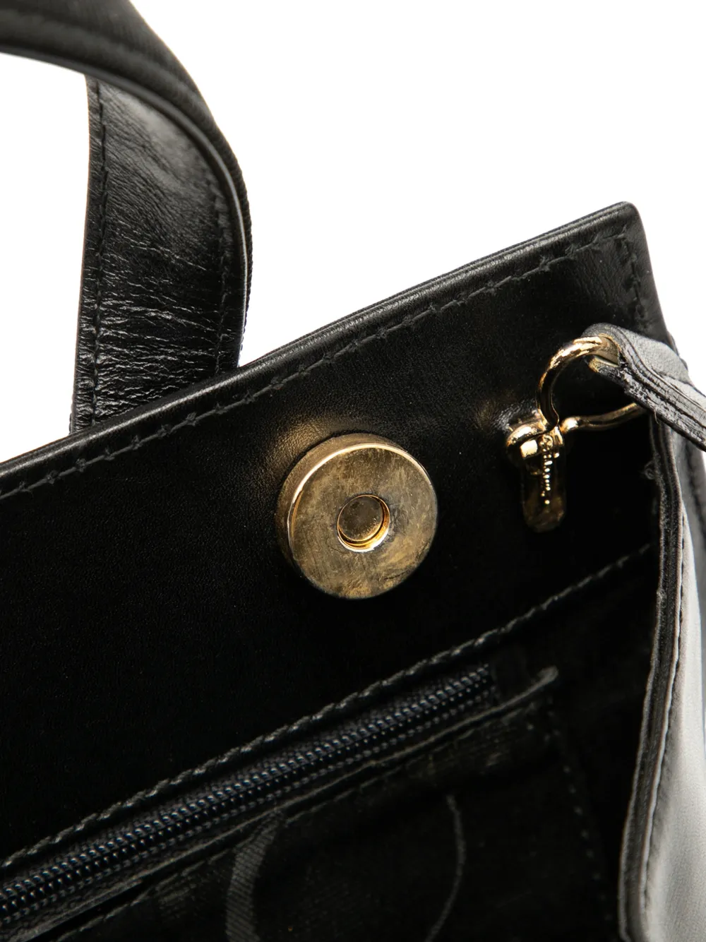 Pre-owned Ferragamo 2000-2025 Leather Vara Bow Satchel In Black