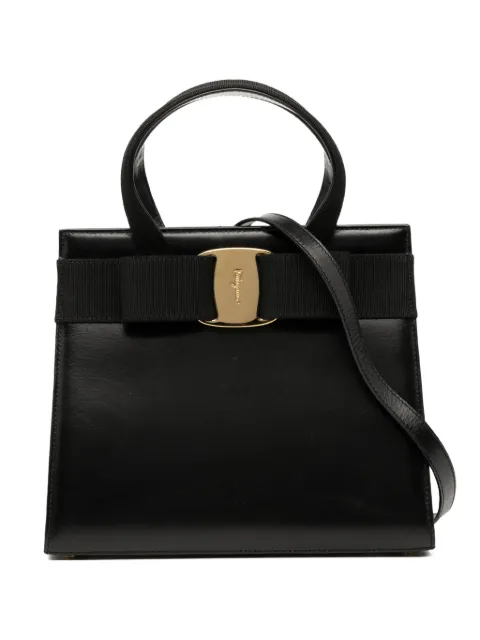 Ferragamo Pre-Owned 2000-2025 Leather Vara Bow satchel