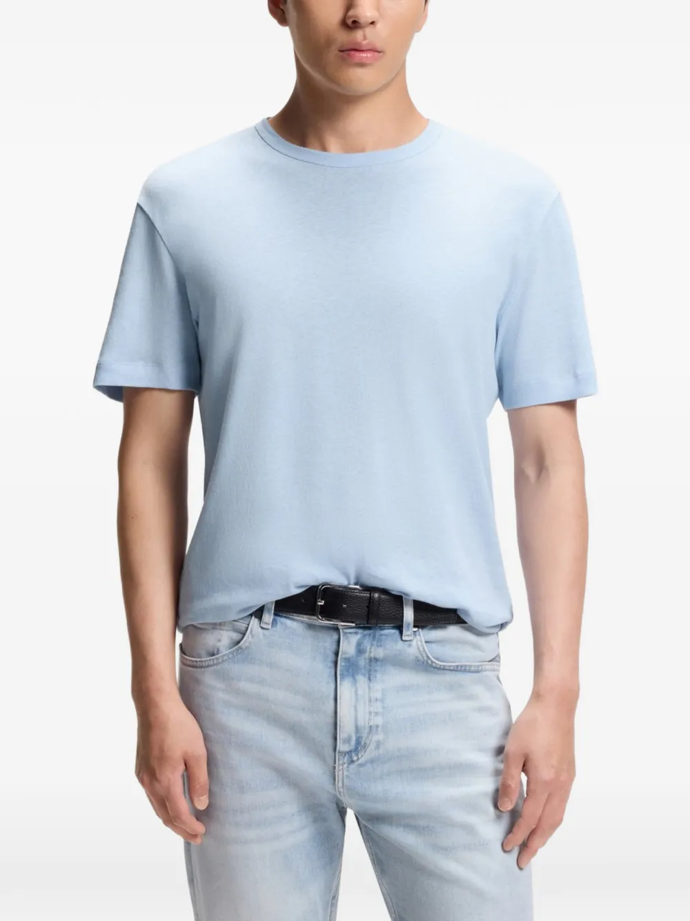 BOSS T-shirt met ronde hals Blauw