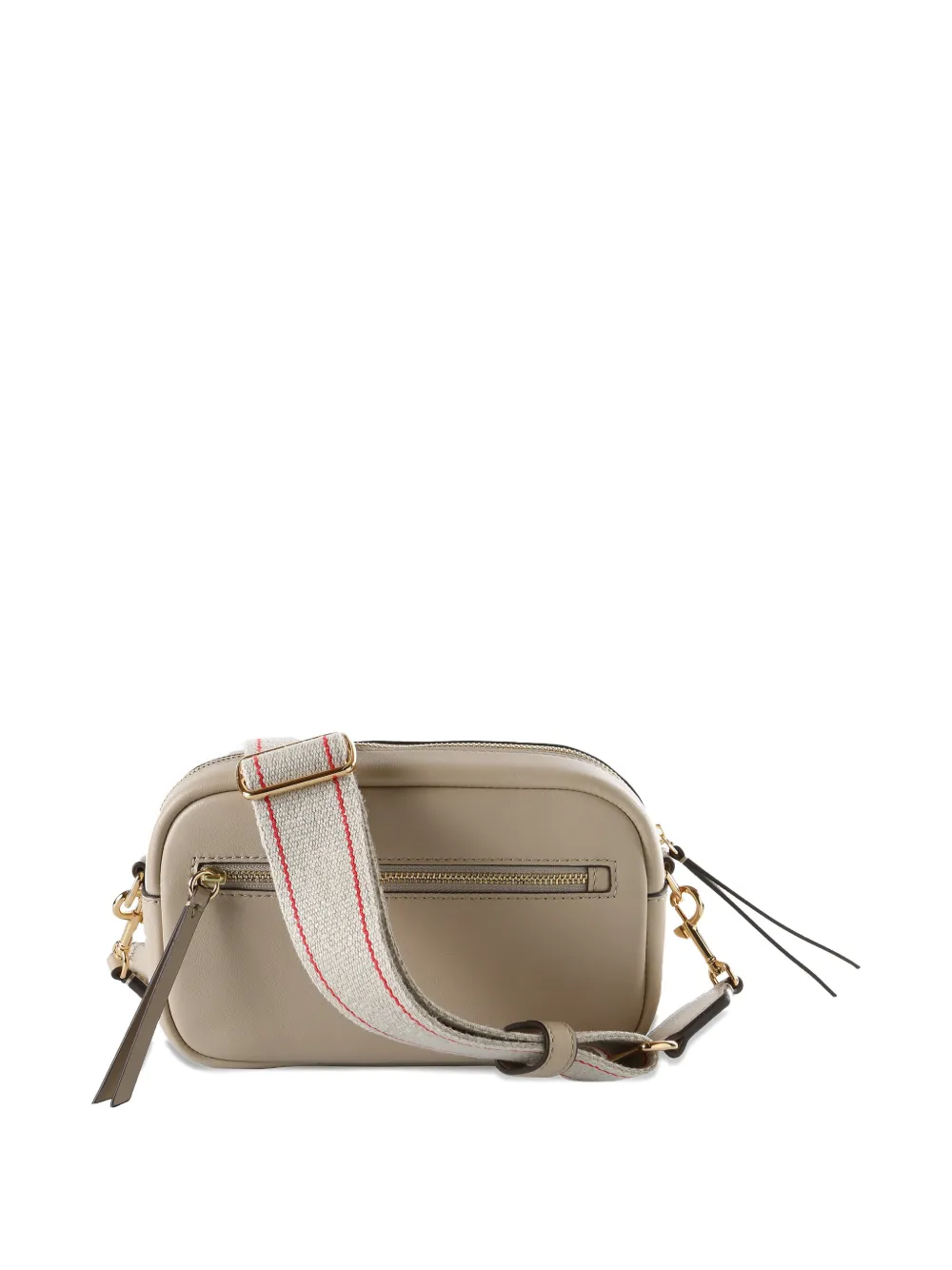 Tory Burch Mini Miller Leather Cross Body Bag In Neutral