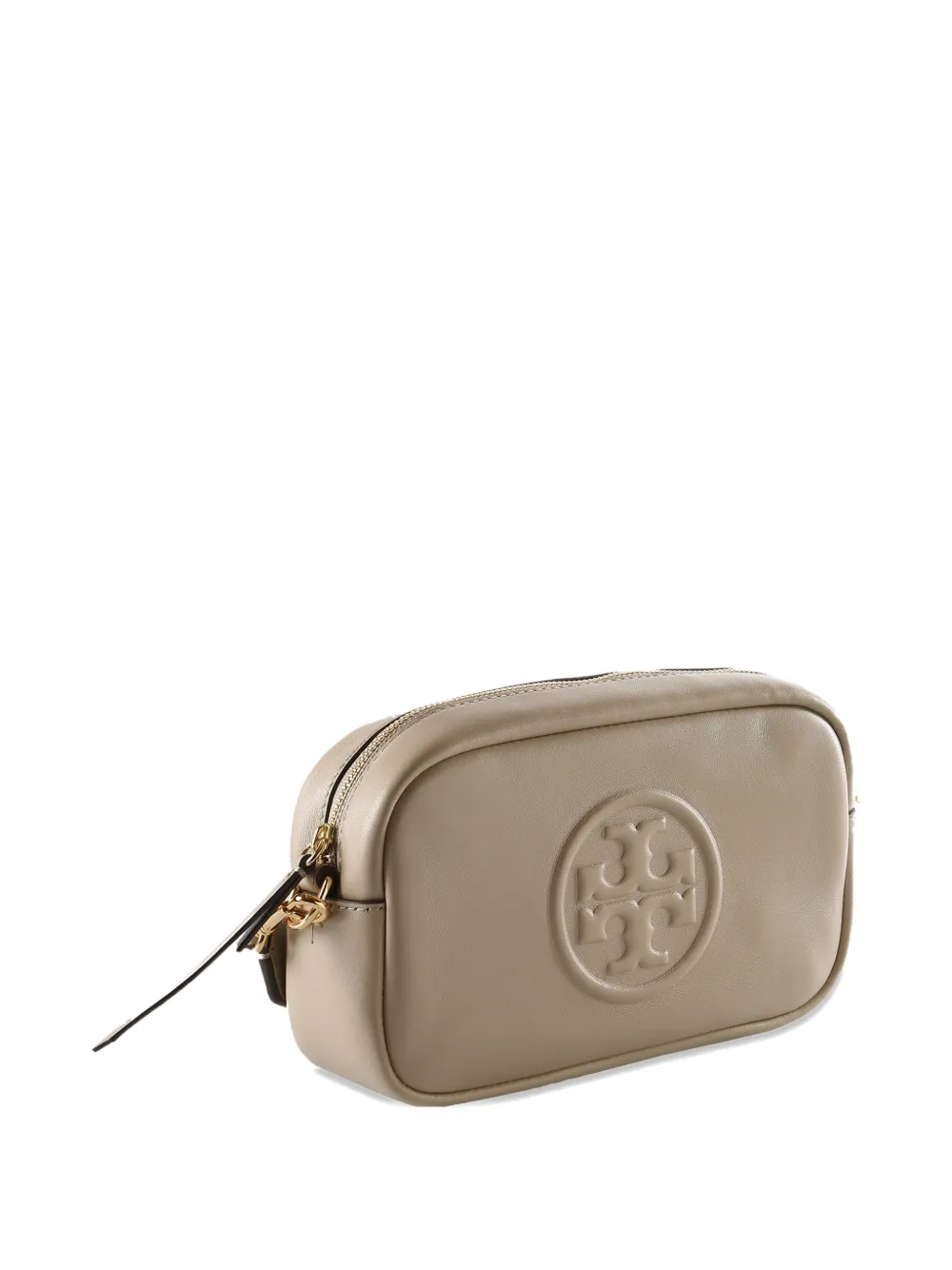 Tory Burch Mini Miller Leather Cross Body Bag In Neutral