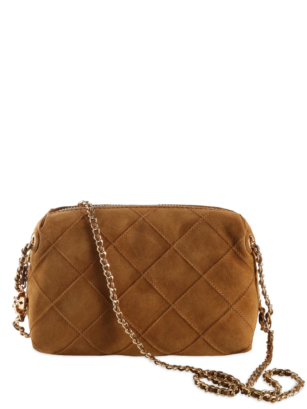 Tory Burch mini sac Fleming en daim | marron | Image 1