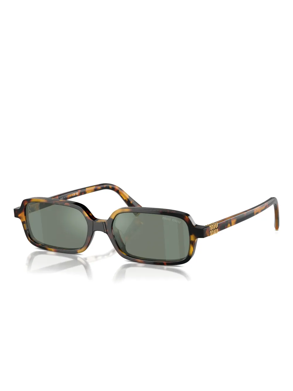 Miu Miu Eyewear rectangle-frame sunglasses - Bruin