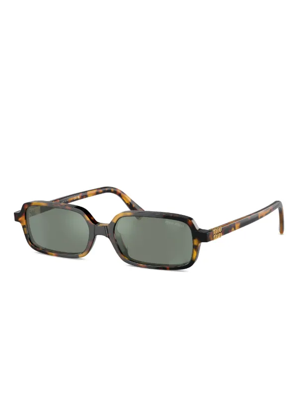 Miu Miu Eyewear スクエアフレーム サングラス | ブラウン | FARFETCH JP