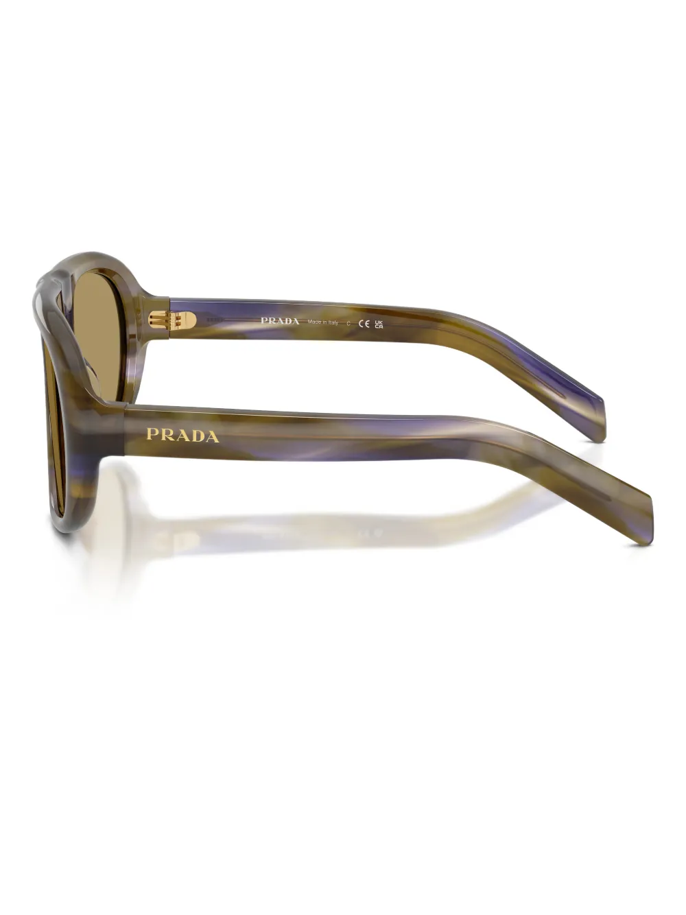 Prada Pr C05s 23g70g Laguna A Righe Glasses In Green