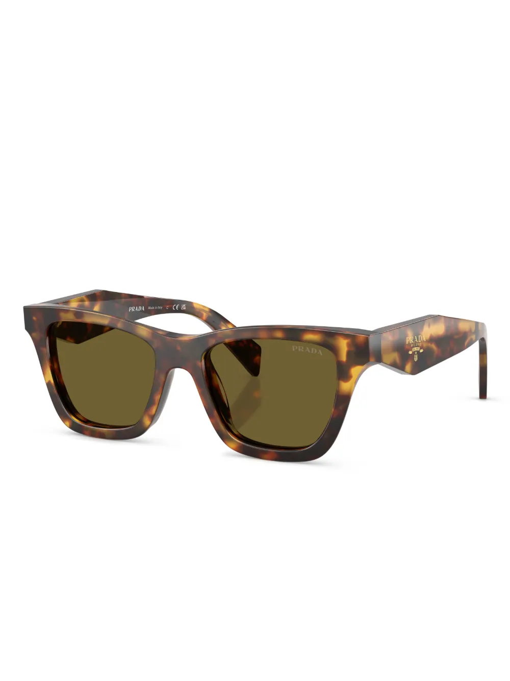 Prada Eyewear Zonnebril met Prada-logo Bruin