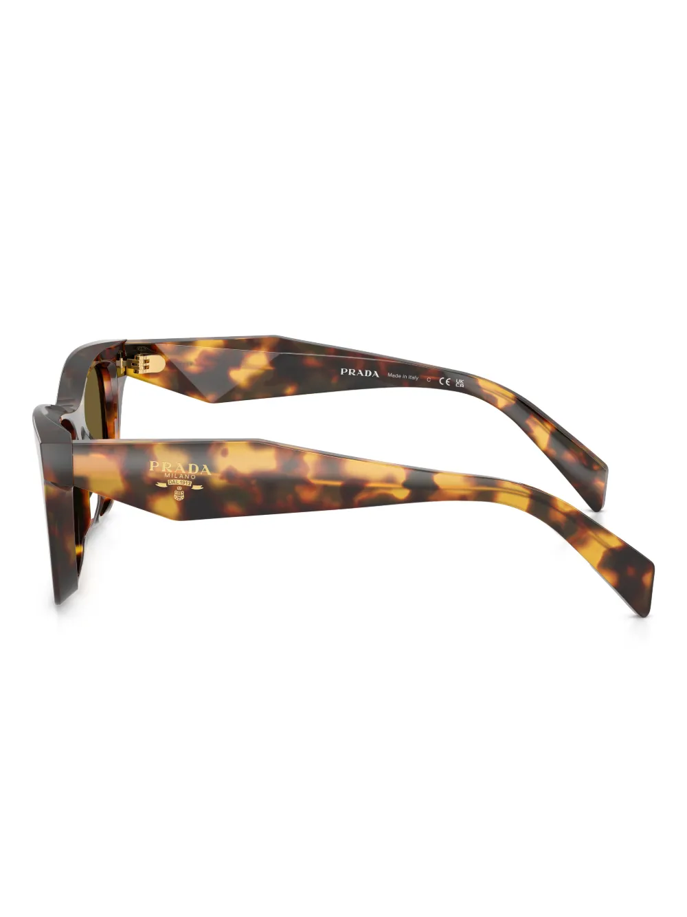 Prada Eyewear Zonnebril met Prada-logo Bruin