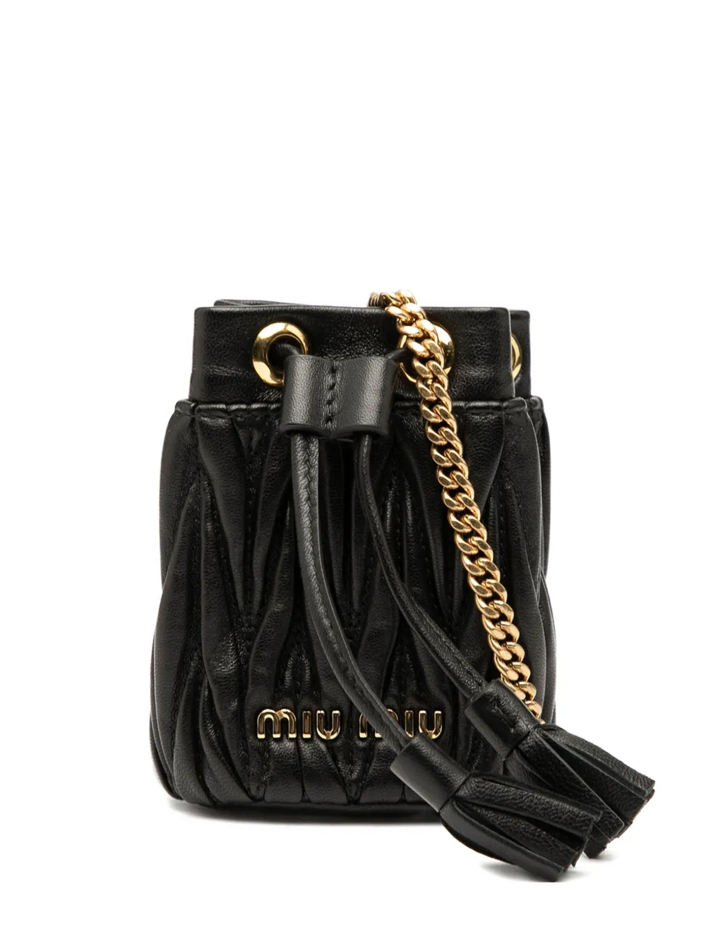 Miu Miu Pre-Owned 2000-2025 Mini Matelasse Nappa bucket bag | Black | Image 1