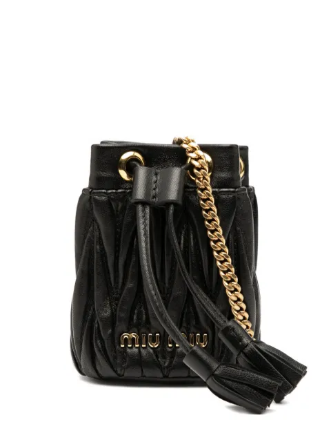 Miu Miu Pre-Owned 2000-2025 Mini Matelasse Nappa bucket bag