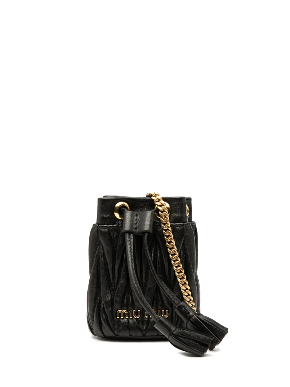 Miu Miu Pre-Owned 2000-2025 Mini Matelasse Nappa bucket bag | negro | Image 1
