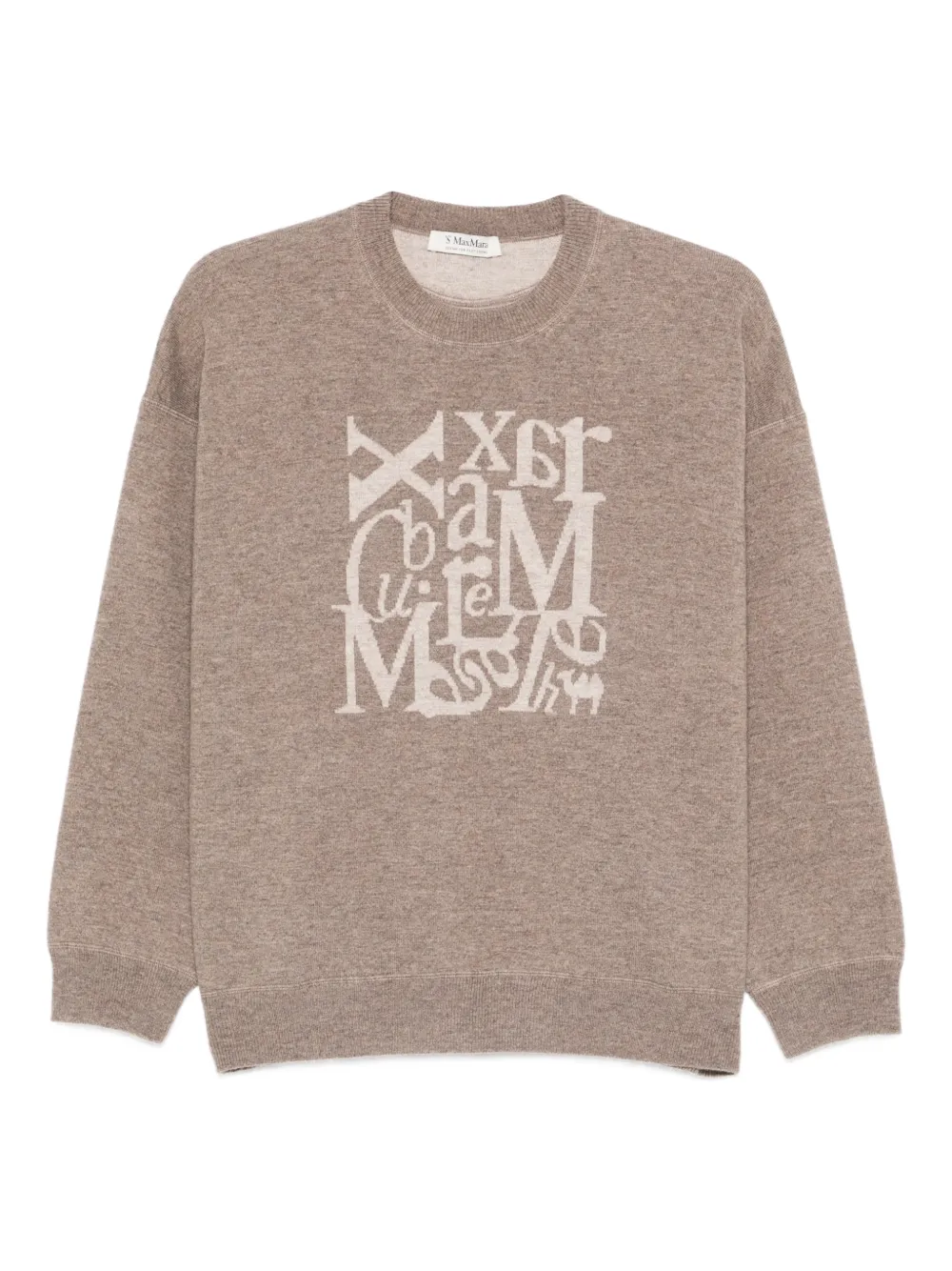 'S Max Mara logo-knit sweater - Brown