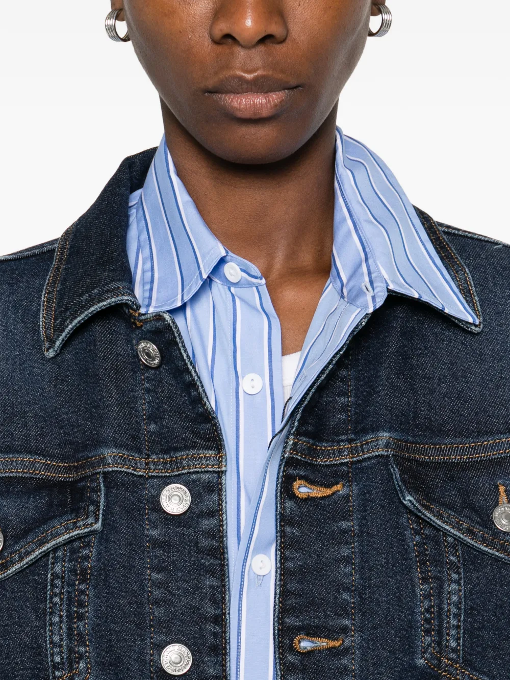 Seven Adi Denim Trucker Jacket In Blue