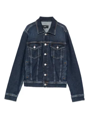 オフショルダーデニムジャケット Balenciaga オフショルダー デニムジャケット | ブルー | FARFETCH JP