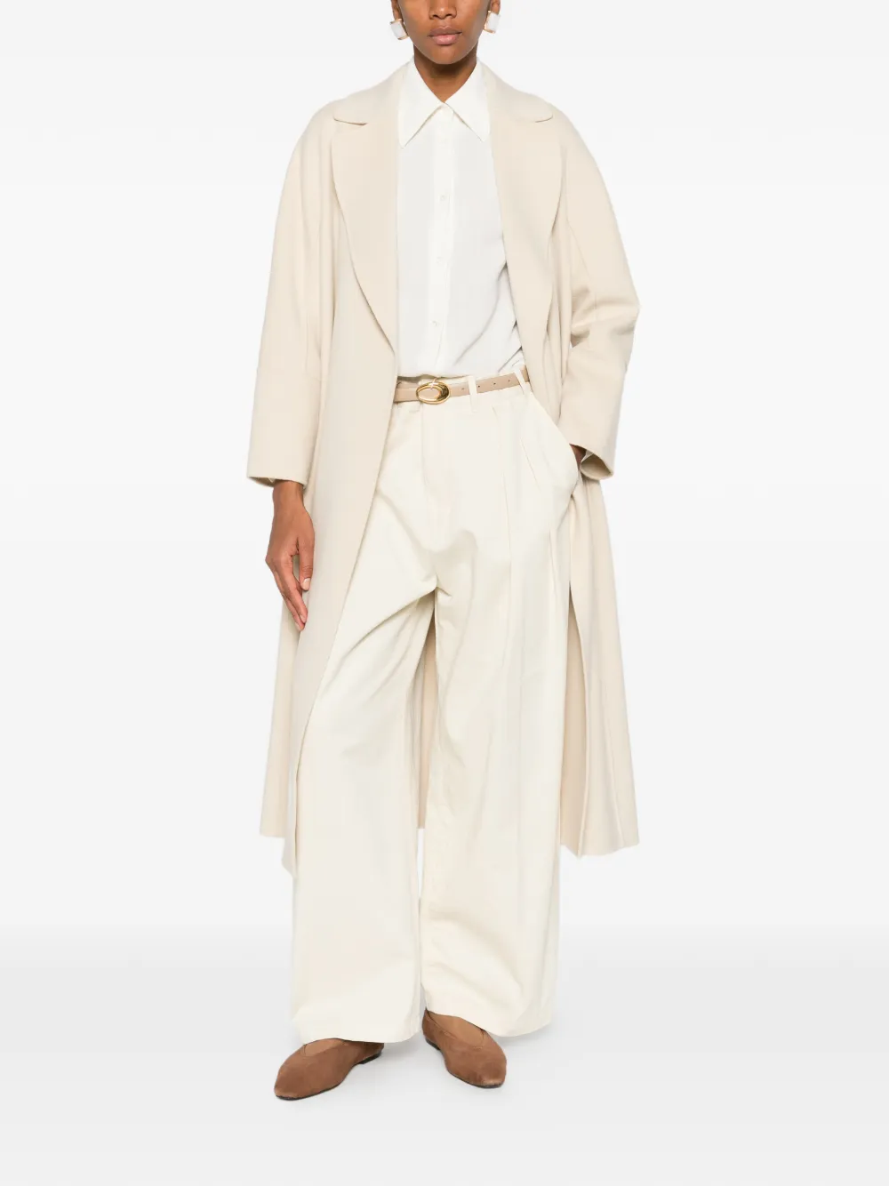 'S Max Mara Jas met ceintuur Beige