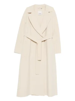 Max Mara Virgin Wool Coat | White | FARFETCH RO