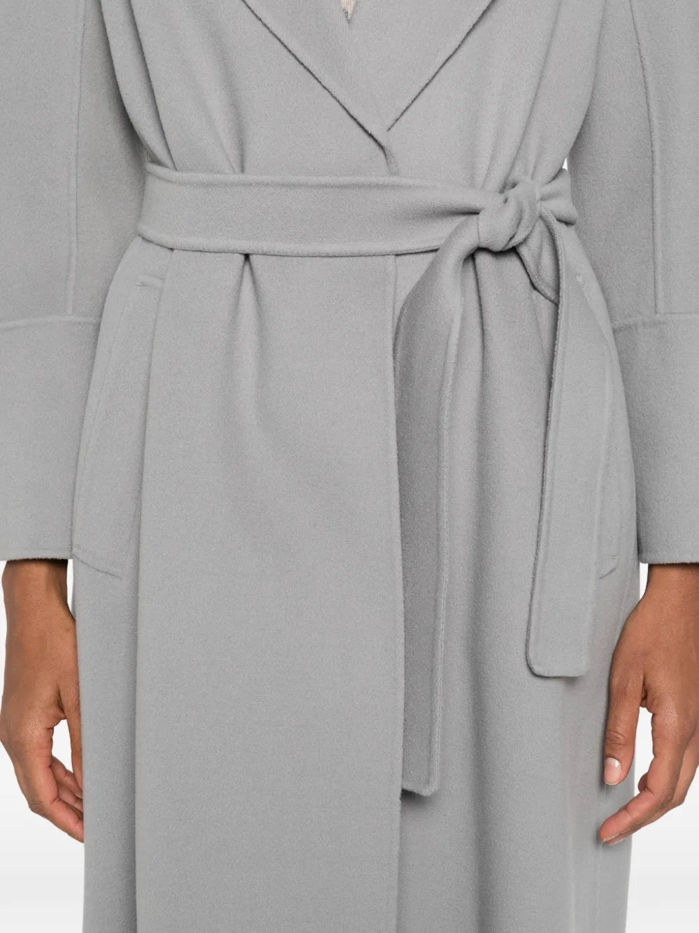 'S Max Mara Wollen jas met ceintuur Grijs