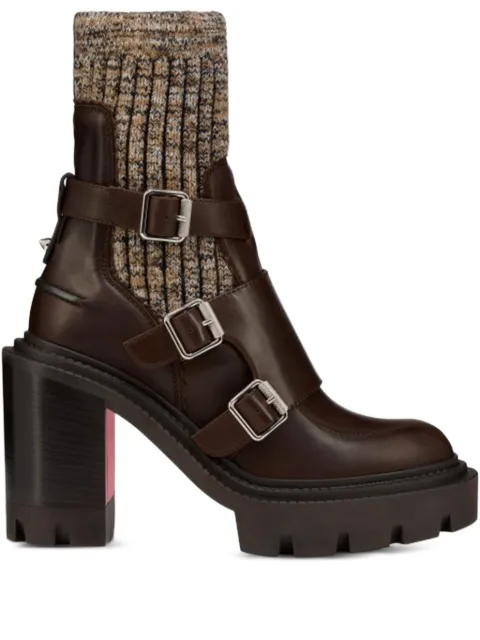 Christian Louboutin bottines Cortinetta College à talon et à boucles