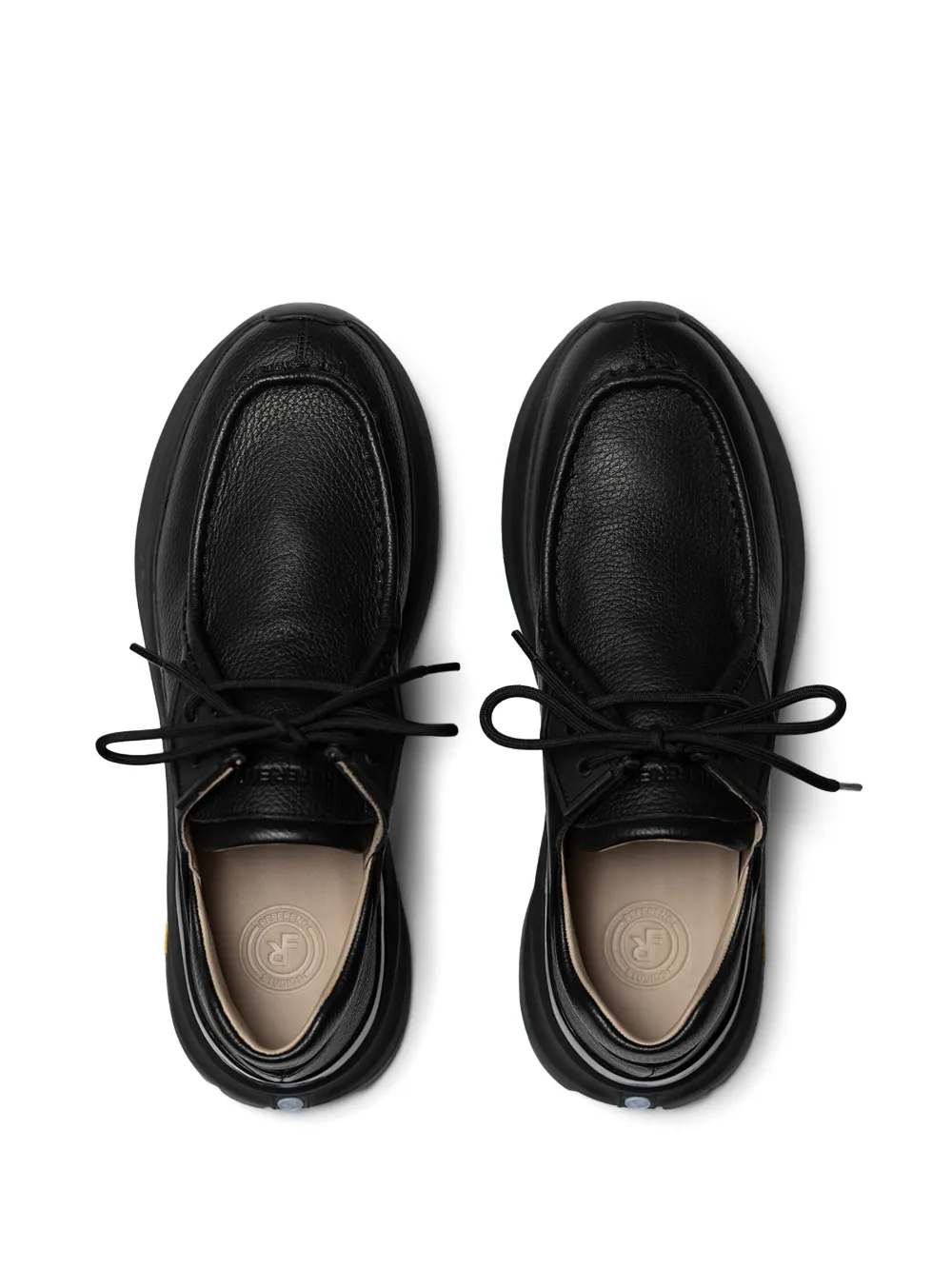 REFERENC Derbi schoenen met ronde neus en logo Zwart