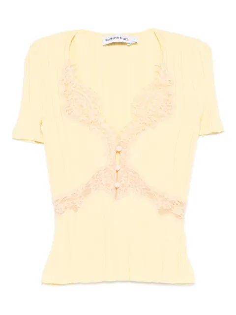 Self-Portrait lace knit top