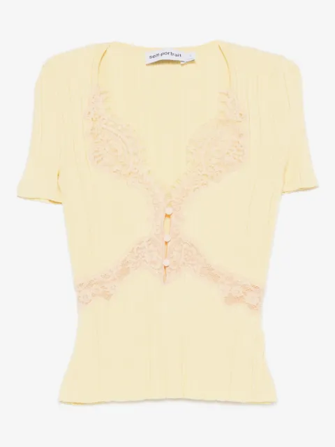 Self-Portrait lace knit top