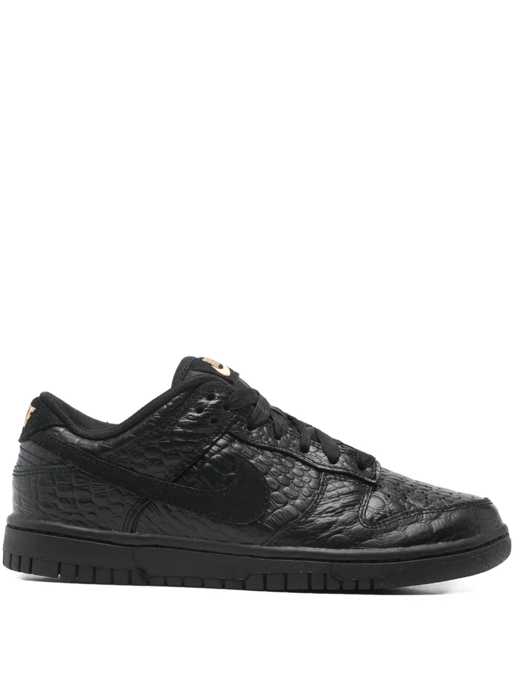 Nike Dunk Low Ss Crocodile-effect Sneakers In Black