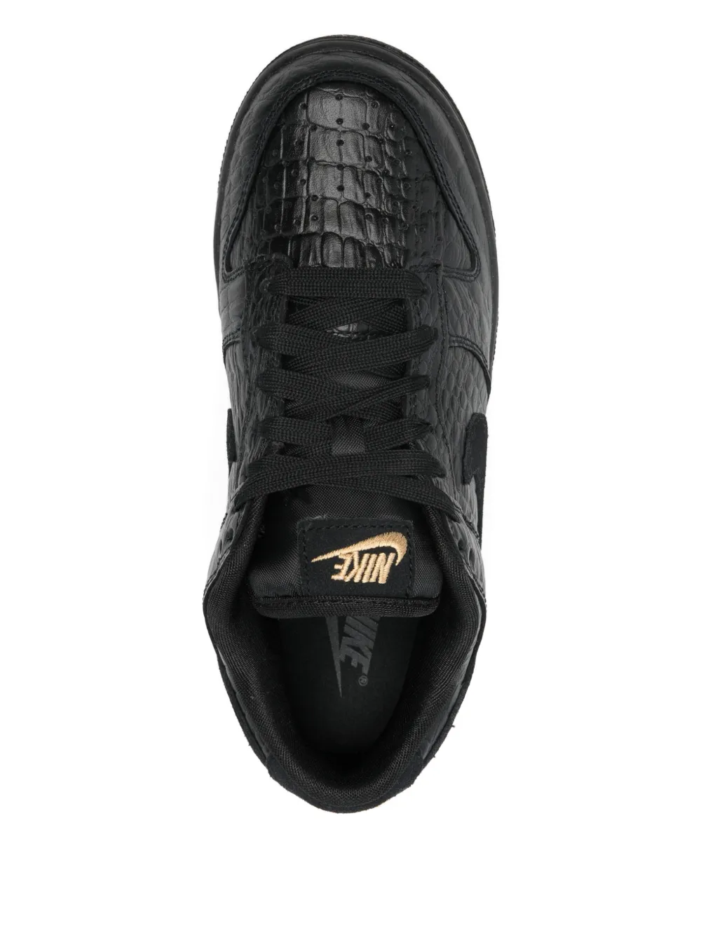 Nike Dunk Low Ss Crocodile-effect Sneakers In Black
