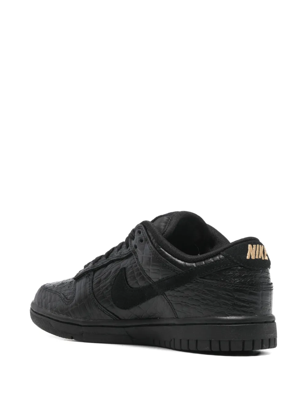 Nike Dunk Low Ss Crocodile-effect Sneakers In Black