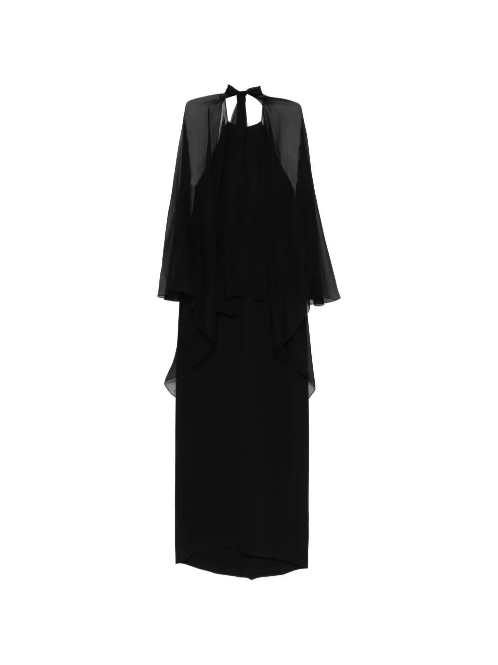 Alberta Ferretti cape-detail maxi dress - Nero