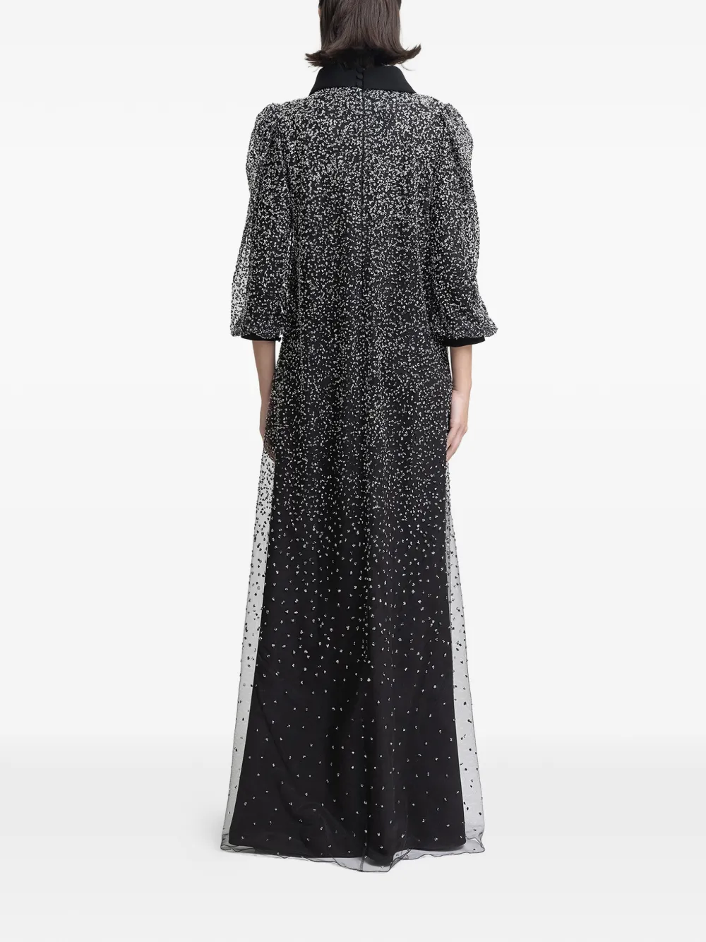 Gemy Maalouf Maxi-jurk verfraaid met kralen - Zwart