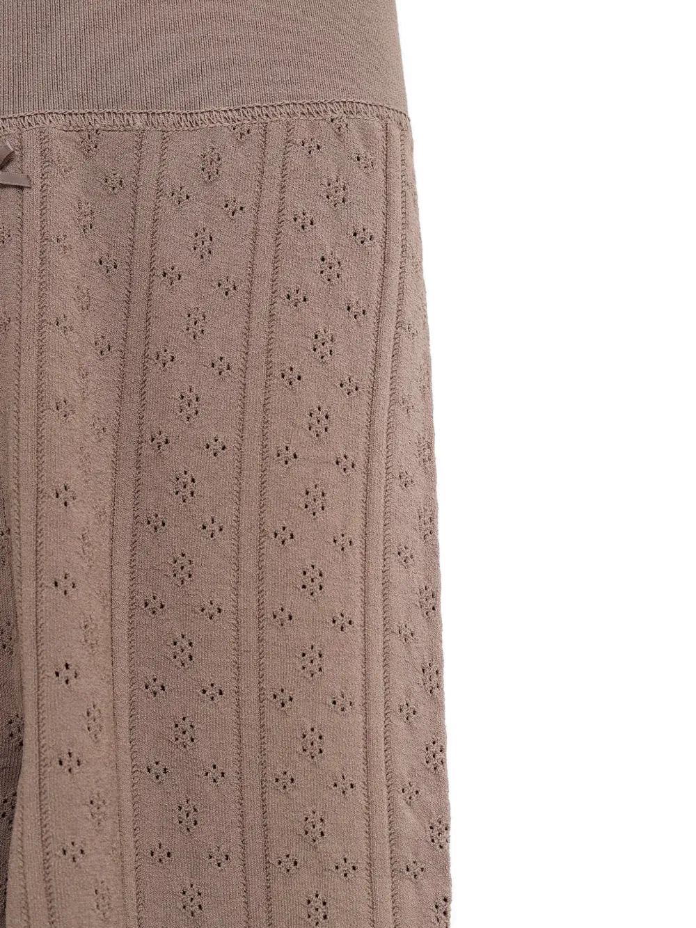 JW Anderson pointelle bow leggings - Beige