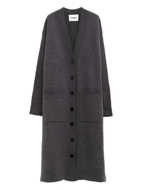 Jil Sander button patch-pocket long cardigan