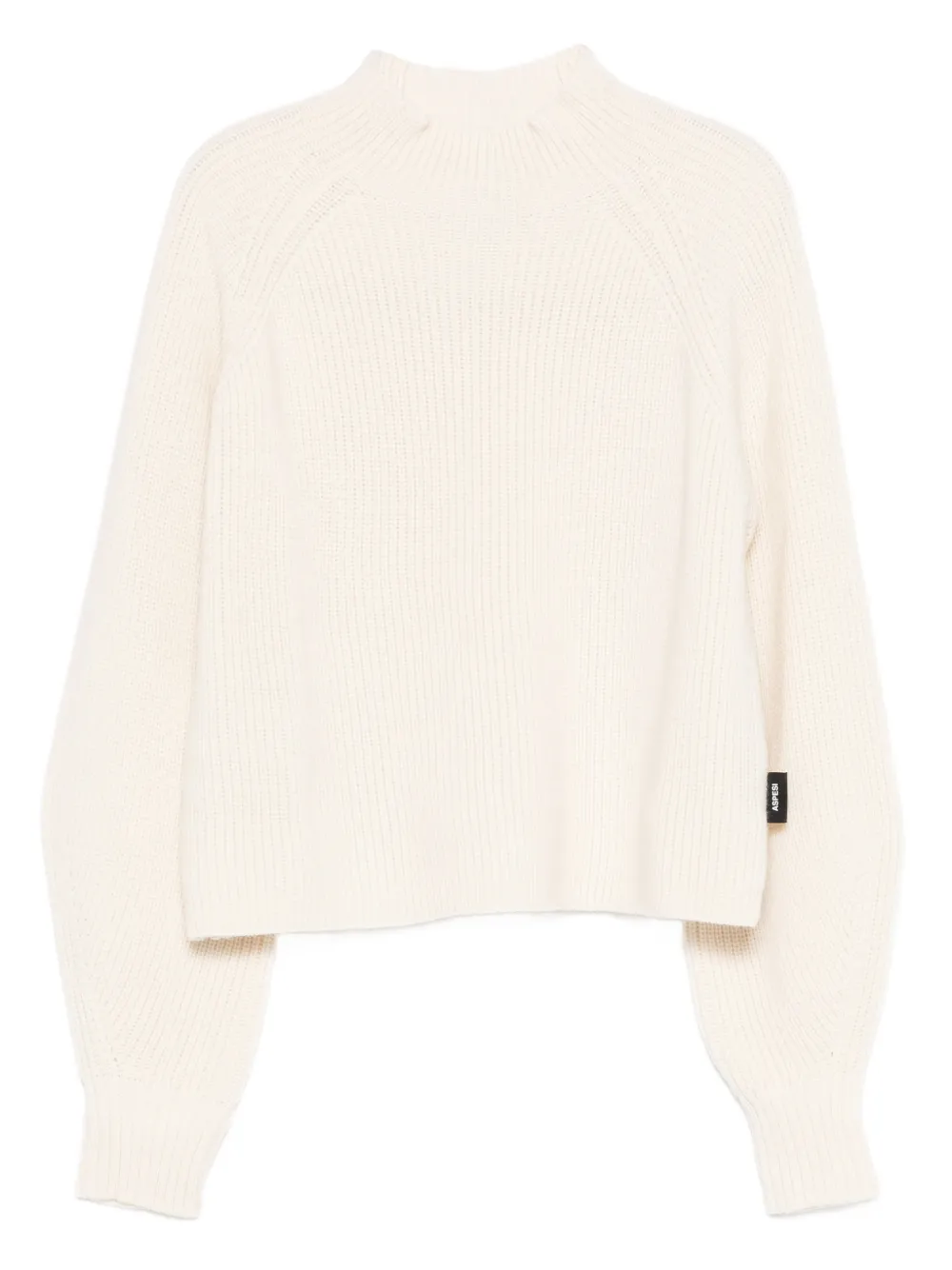 Aspesi Kids suéter tejido de canalé con cuello alto | neutro | Image 1